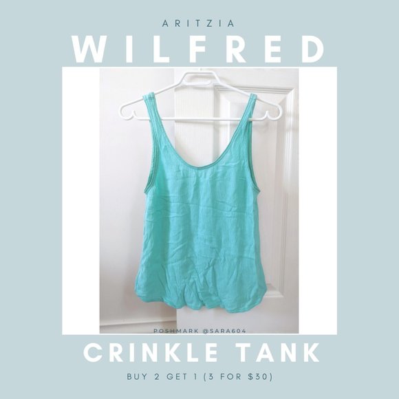 Aritzia Wilfred Scoop Neck Crinkle Tank - Picture 1 of 5